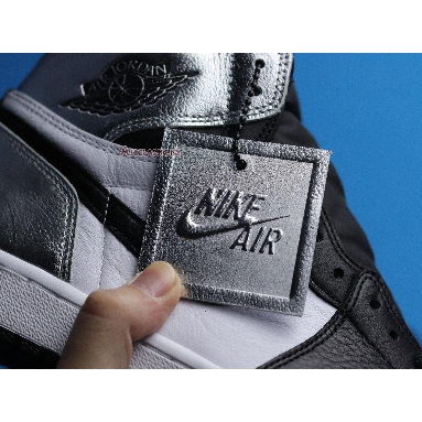 Air Jordan 1 Retro High OG Silver Toe CD0461-001 Black/Metallic Silver/White/Black Sneakers