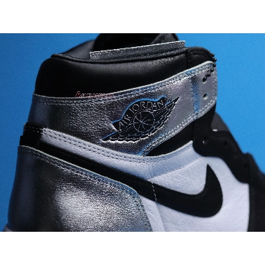 Air Jordan 1 Retro High OG Silver Toe CD0461-001 Black/Metallic Silver/White/Black Sneakers