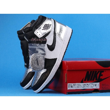 Air Jordan 1 Retro High OG Silver Toe CD0461-001 Black/Metallic Silver/White/Black Sneakers