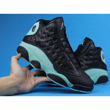 Air Jordan 13 Retro Island Green 414571-030 Black/Island Green/Metallic Silver Sneakers