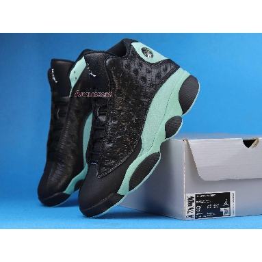 Air Jordan 13 Retro Island Green 414571-030 Black/Island Green/Metallic Silver Sneakers