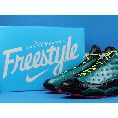 Air Jordan 13 Retro Doernbecher 836405-305 Emerald Green/Volt Ice/Black/Dynamic Pink Sneakers