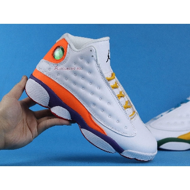 Air Jordan 13 Retro GS Playground CV0785-158 White/Black/Court Purple/Total Orange Sneakers