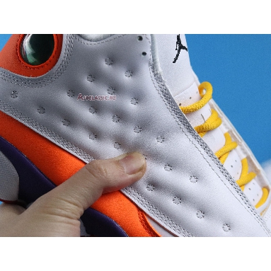 Air Jordan 13 Retro GS Playground CV0785-158 White/Black/Court Purple/Total Orange Sneakers