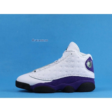 Air Jordan 13 Retro Lakers 414571-105 White/Black/Court Purple/University Gold Mens Womens Shoes