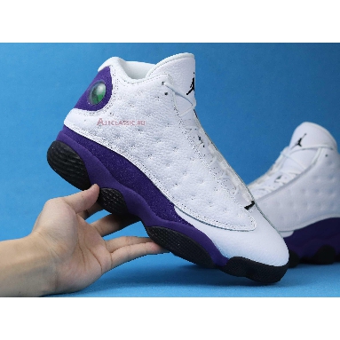 Air Jordan 13 Retro Lakers 414571-105 White/Black/Court Purple/University Gold Sneakers