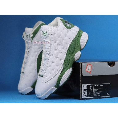 Air Jordan 13 Retro Ray Allen PE 414571-125 White/Clover/Green Mens Womens Shoes