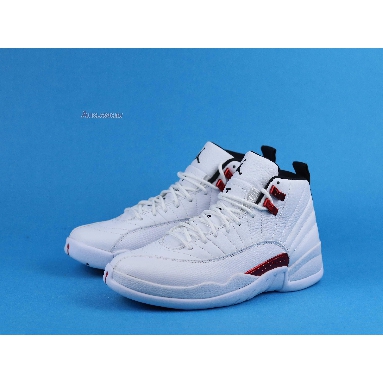 Air Jordan 12 Retro Twist CT8013-106 White/University Red-Black Mens Womens Shoes