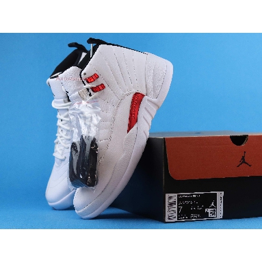 Air Jordan 12 Retro Twist CT8013-106 White/University Red-Black Mens Womens Shoes