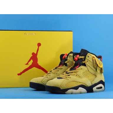 Travis Scott x Air Jordan 6 Yellow CN1084-300 Mustard Yellow/University Red/Black Mens Womens Shoes