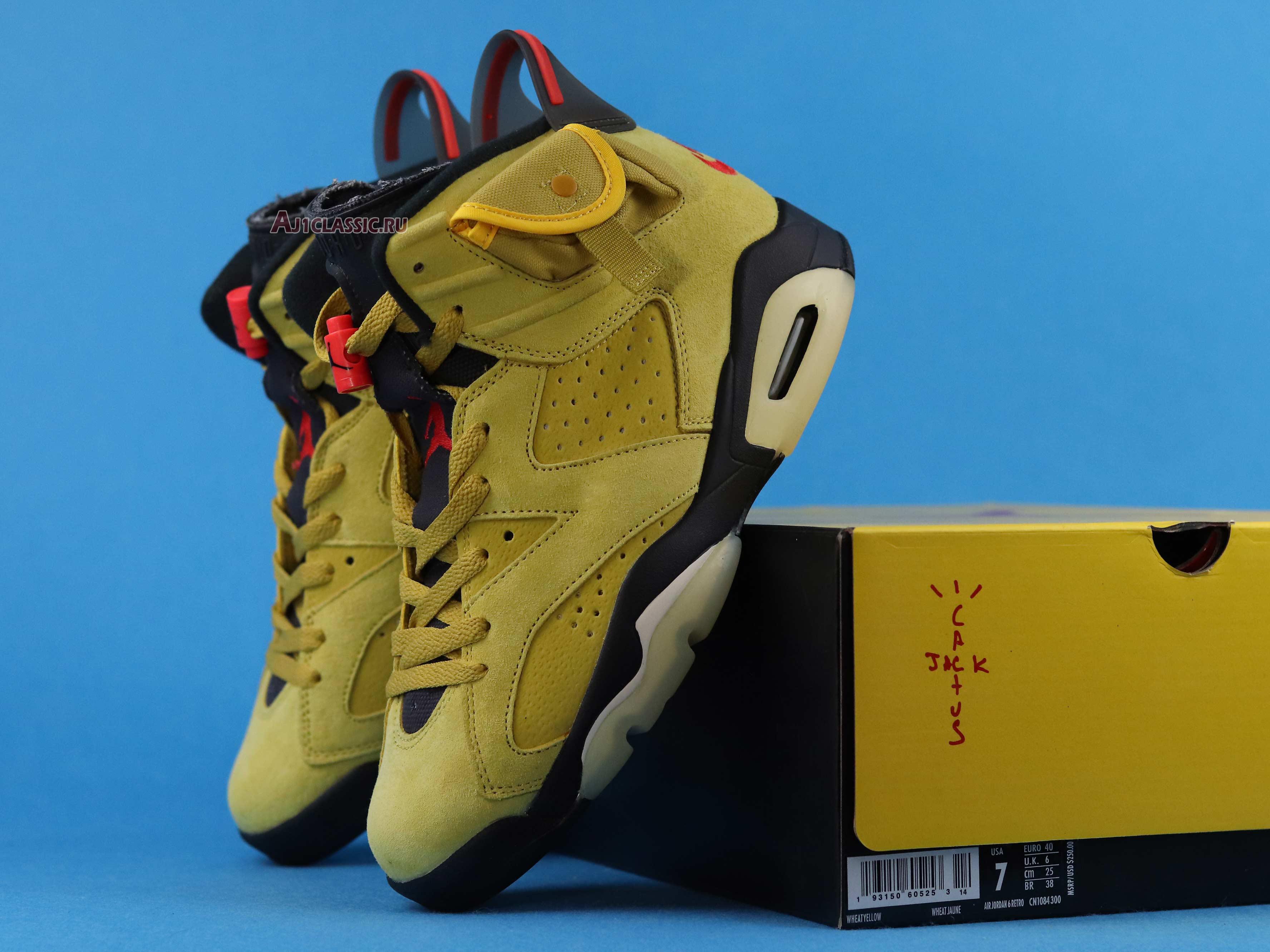 New Travis Scott x Air Jordan 6 "Yellow" CN1084-300 Shoes