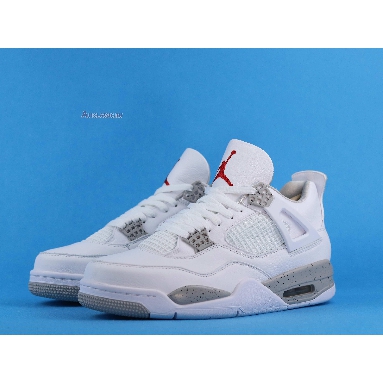 Air Jordan 4 Retro White Oreo CT8527-100 White/Tech Grey/Black/Fire Red Sneakers