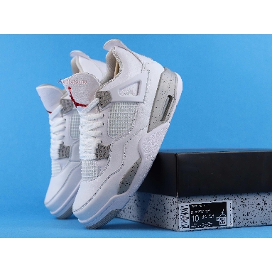 Air Jordan 4 Retro White Oreo CT8527-100 White/Tech Grey/Black/Fire Red Mens Womens Shoes