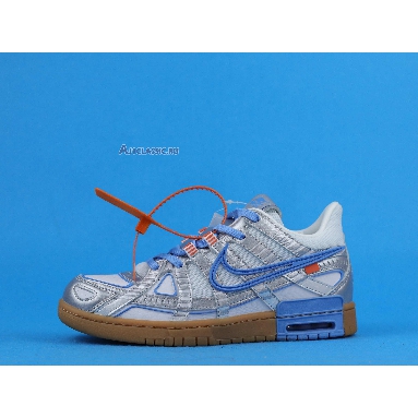 Off-White x Air Rubber Nike Dunk University Blue CU6015-100 Grey/University Blue Mens Womens Shoes