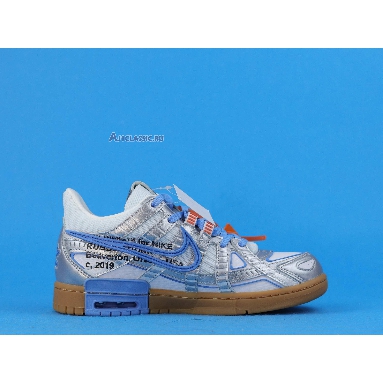 Off-White x Air Rubber Nike Dunk University Blue CU6015-100 Grey/University Blue Mens Womens Shoes