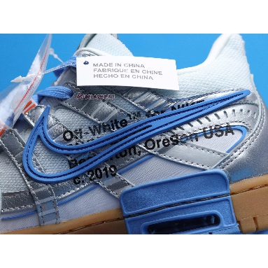 Off-White x Air Rubber Nike Dunk University Blue CU6015-100 Grey/University Blue Mens Womens Shoes