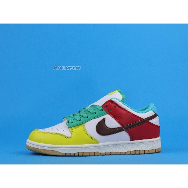 Nike Dunk Low White Free 99 DH0952-100-2 White/Light Chocolate-Roma Green Mens Womens Shoes