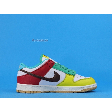 Nike Dunk Low White Free 99 DH0952-100-2 White/Light Chocolate-Roma Green Mens Womens Shoes