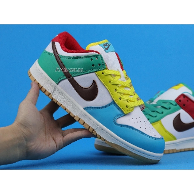 Nike Dunk Low White Free 99 DH0952-100-2 White/Light Chocolate-Roma Green Mens Womens Shoes