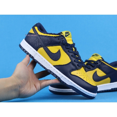 Nike Dunk Low Michigan 2021 DD1391-700 Varsity Maize/Midnight Navy/White Mens Womens Shoes