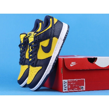 Nike Dunk Low Michigan 2021 DD1391-700 Varsity Maize/Midnight Navy/White Mens Womens Shoes