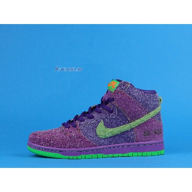 Nike Dunk High Pro SB Reverse Skunk CW9971-500 Purple/Green/Orange Mens Womens Shoes