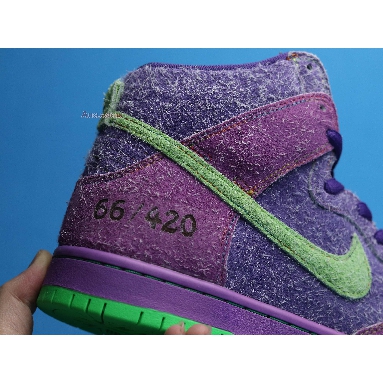 Nike Dunk High Pro SB Reverse Skunk CW9971-500 Purple/Green/Orange Mens Womens Shoes