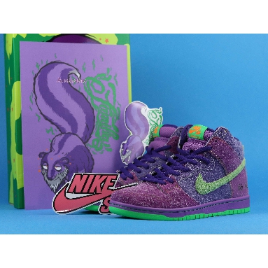 Nike Dunk High Pro SB Reverse Skunk CW9971-500 Purple/Green/Orange Mens Womens Shoes