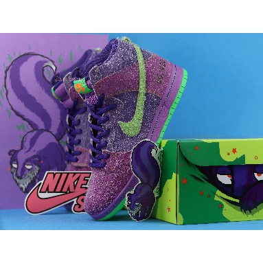 Nike Dunk High Pro SB Reverse Skunk CW9971-500 Purple/Green/Orange Mens Womens Shoes