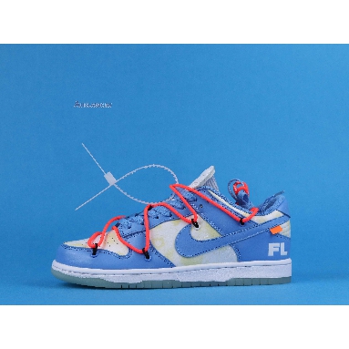 Off-White x Futura x Nike Dunk Low SB UNC DD0856-403 Dark Powder Blue/Dark Powder Blue/White/University Blue Mens Womens Shoes