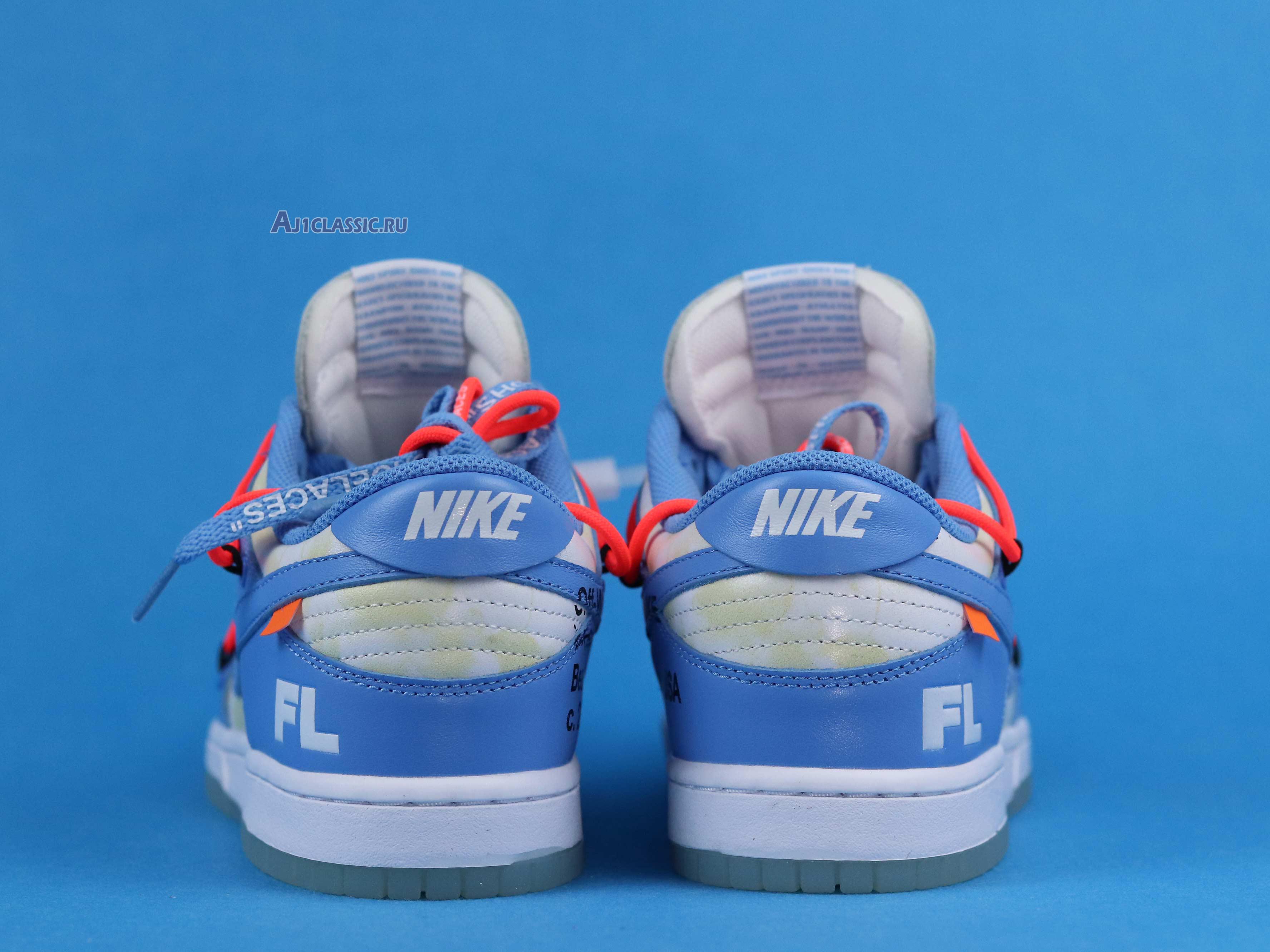 New Off-White x Futura x Nike Dunk Low SB "UNC" DD0856-403 Shoes