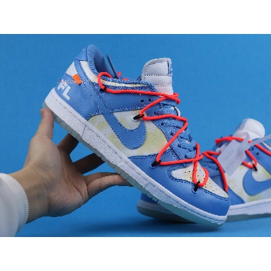 Off-White x Futura x Nike Dunk Low SB UNC DD0856-403 Dark Powder Blue/Dark Powder Blue/White/University Blue Mens Womens Shoes