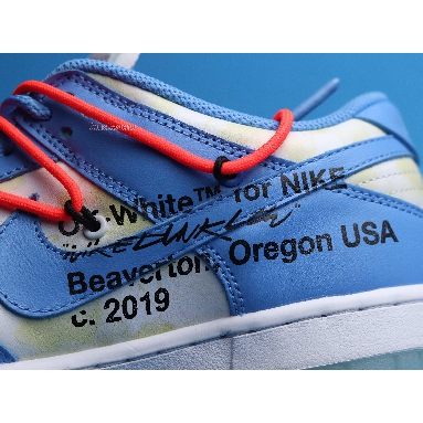 Off-White x Futura x Nike Dunk Low SB UNC DD0856-403 Dark Powder Blue/Dark Powder Blue/White/University Blue Mens Womens Shoes