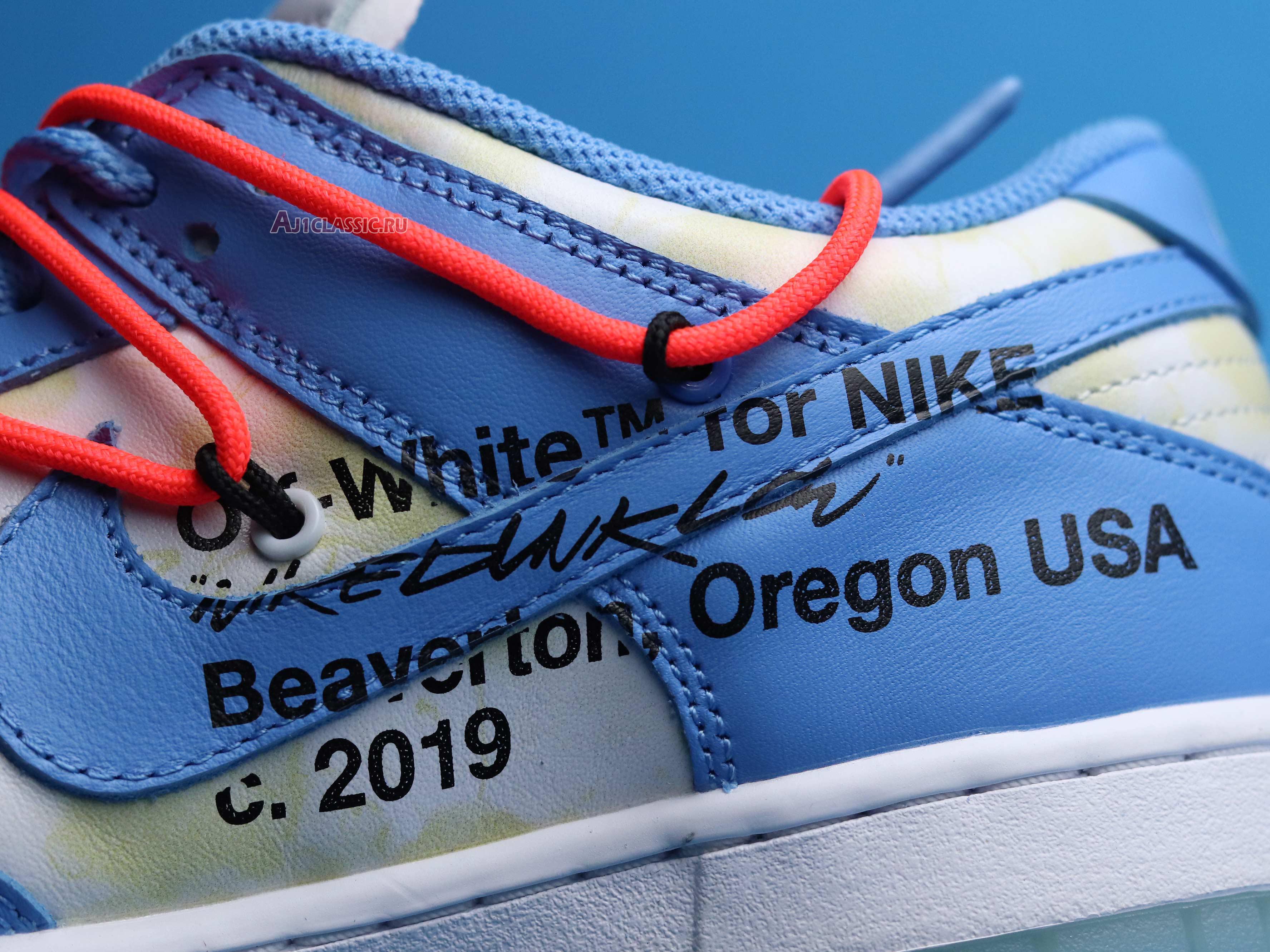 New Off-White x Futura x Nike Dunk Low SB "UNC" DD0856-403 Shoes