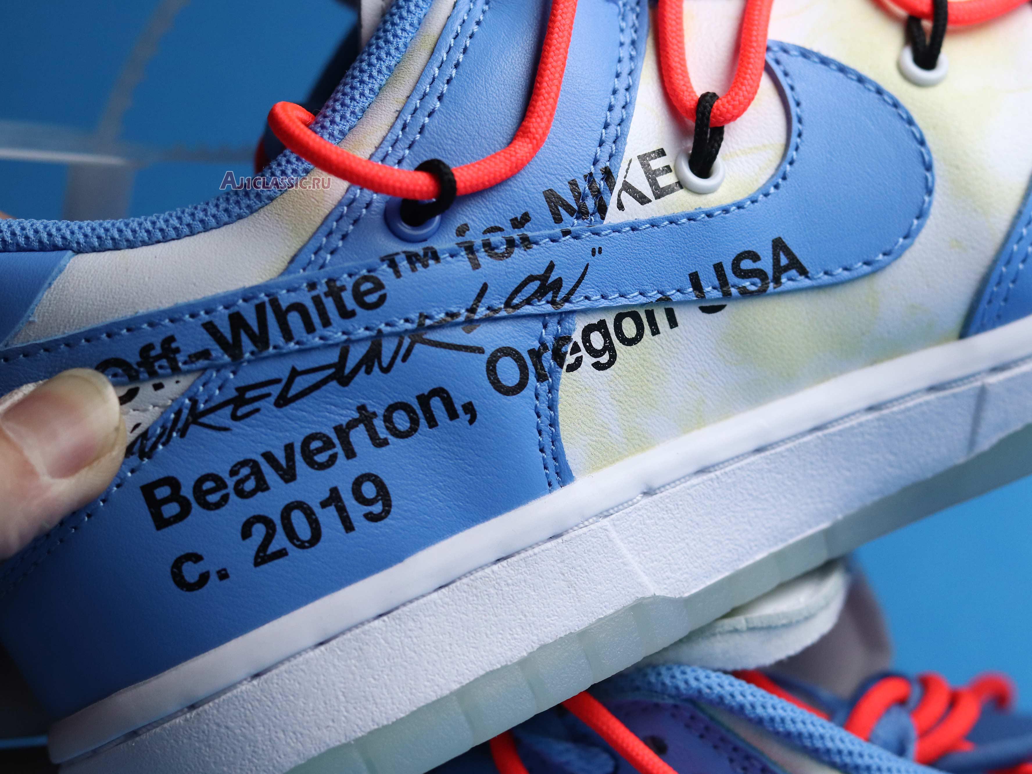 New Off-White x Futura x Nike Dunk Low SB "UNC" DD0856-403 Shoes