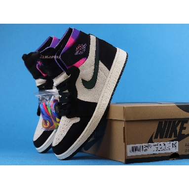 Paris Saint-Germain x Air Jordan 1 High Zoom Comfort Paris DB3610-105 White/Black/Psychic Purple/Hyper Pink Mens Womens Shoes