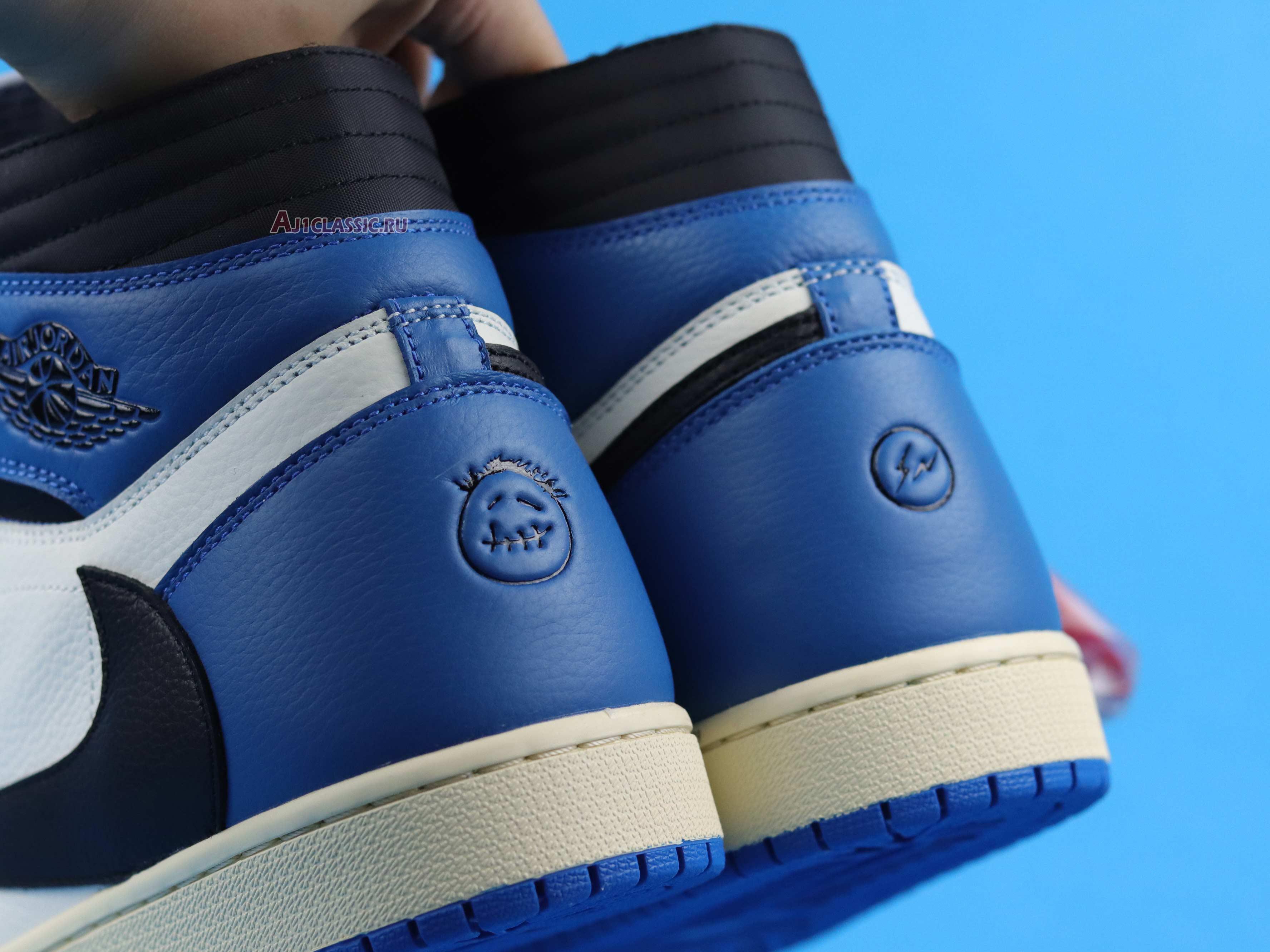 New TRAVIS SCOTT X FRAGMENT X AIR JORDAN 1 HIGH OG SP "MILITARY BLUE" DH3227-105-02 Shoes