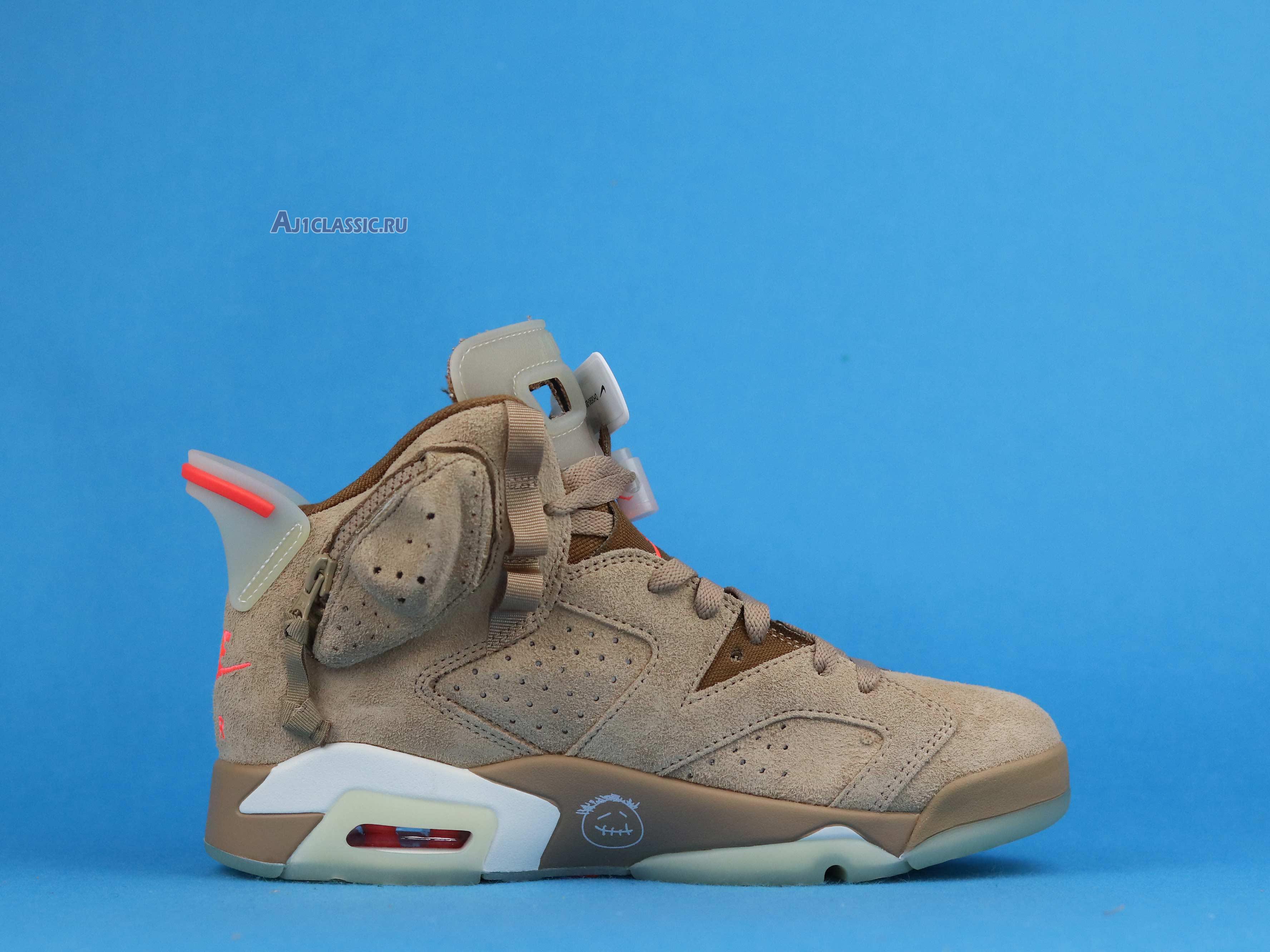 New Travis Scott x Air Jordan 6 Retro "British Khaki" DH0690-200 Shoes