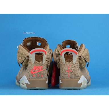 Travis Scott x Air Jordan 6 Retro British Khaki DH0690-200 British Khaki/Sail/Bright Crimson Mens Womens Shoes