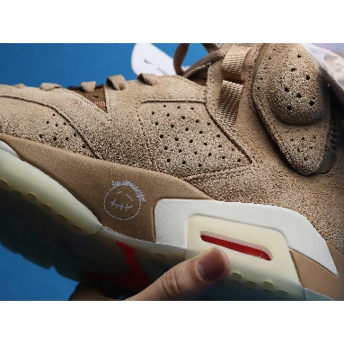 Travis Scott x Air Jordan 6 Retro British Khaki DH0690-200 British Khaki/Sail/Bright Crimson Mens Womens Shoes