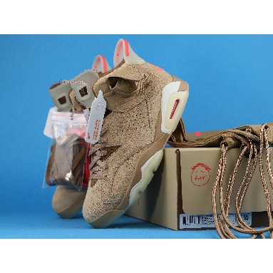 Travis Scott x Air Jordan 6 Retro British Khaki DH0690-200 British Khaki/Sail/Bright Crimson Mens Womens Shoes