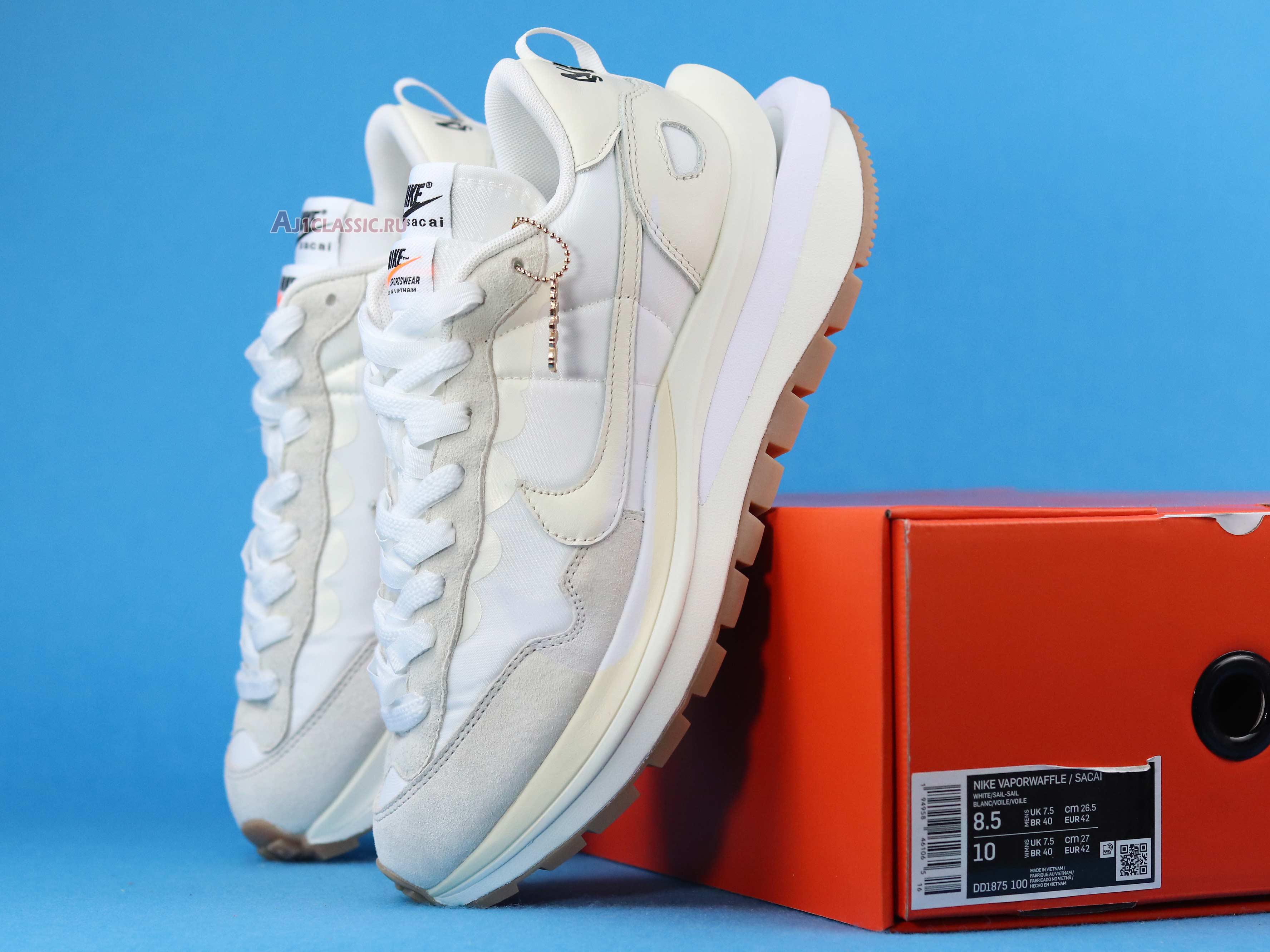 New Sacai X Nike VaporWaffle "Sail Gum" DD1875-100 Shoes