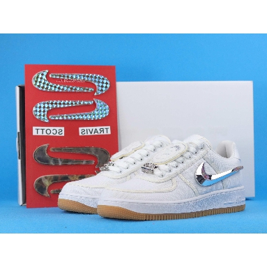 Travis Scott x Nike Air Force 1 Travis Scott AQ4211-100 White/White-White Mens Womens Shoes