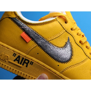 Off-White x Nike Air Force 1 Low Lemonade DD1876-700 University Gold/Metallic Silver Mens Womens Shoes