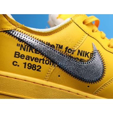 Off-White x Nike Air Force 1 Low Lemonade DD1876-700 University Gold/Metallic Silver Mens Womens Shoes