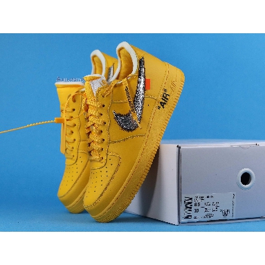 Off-White x Nike Air Force 1 Low Lemonade DD1876-700 University Gold/Metallic Silver Mens Womens Shoes