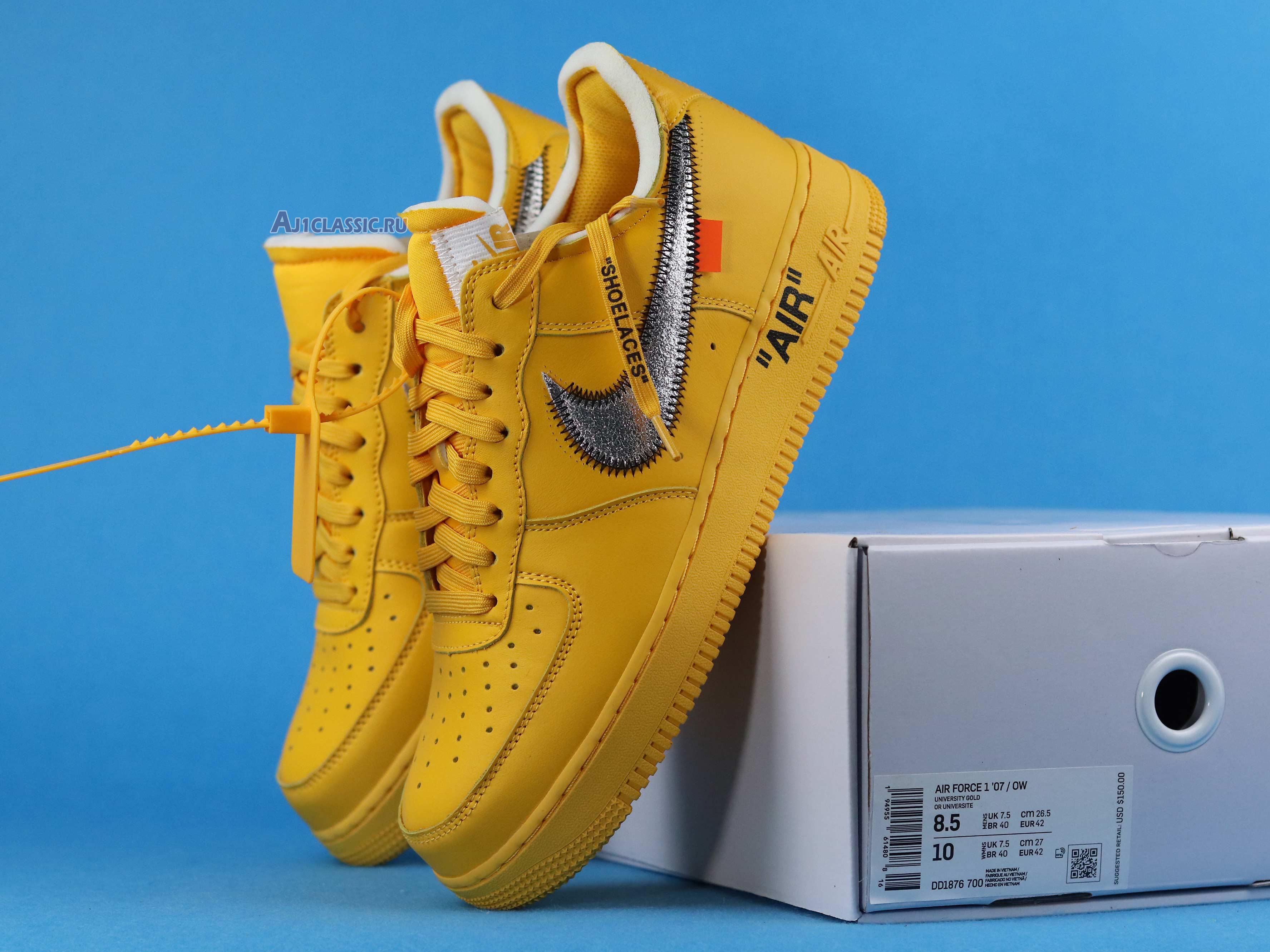 New Off-White x Nike Air Force 1 Low "Lemonade" DD1876-700 Shoes