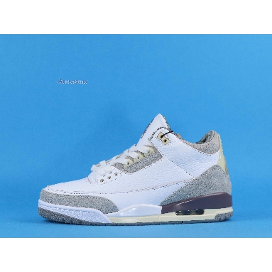 A Ma Maniere x Air Jordan 3 Retro SP Raised By Men DH3434-110 White/Medium Grey-Violet Ore-White Mens Womens Shoes