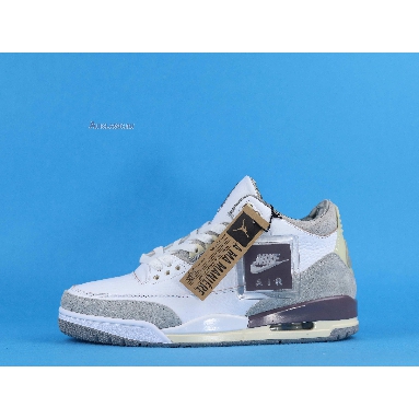 A Ma Maniere x Air Jordan 3 Retro SP Raised By Men DH3434-110 White/Medium Grey-Violet Ore-White Sneakers