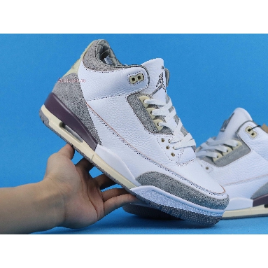 A Ma Maniere x Air Jordan 3 Retro SP Raised By Men DH3434-110 White/Medium Grey-Violet Ore-White Mens Womens Shoes